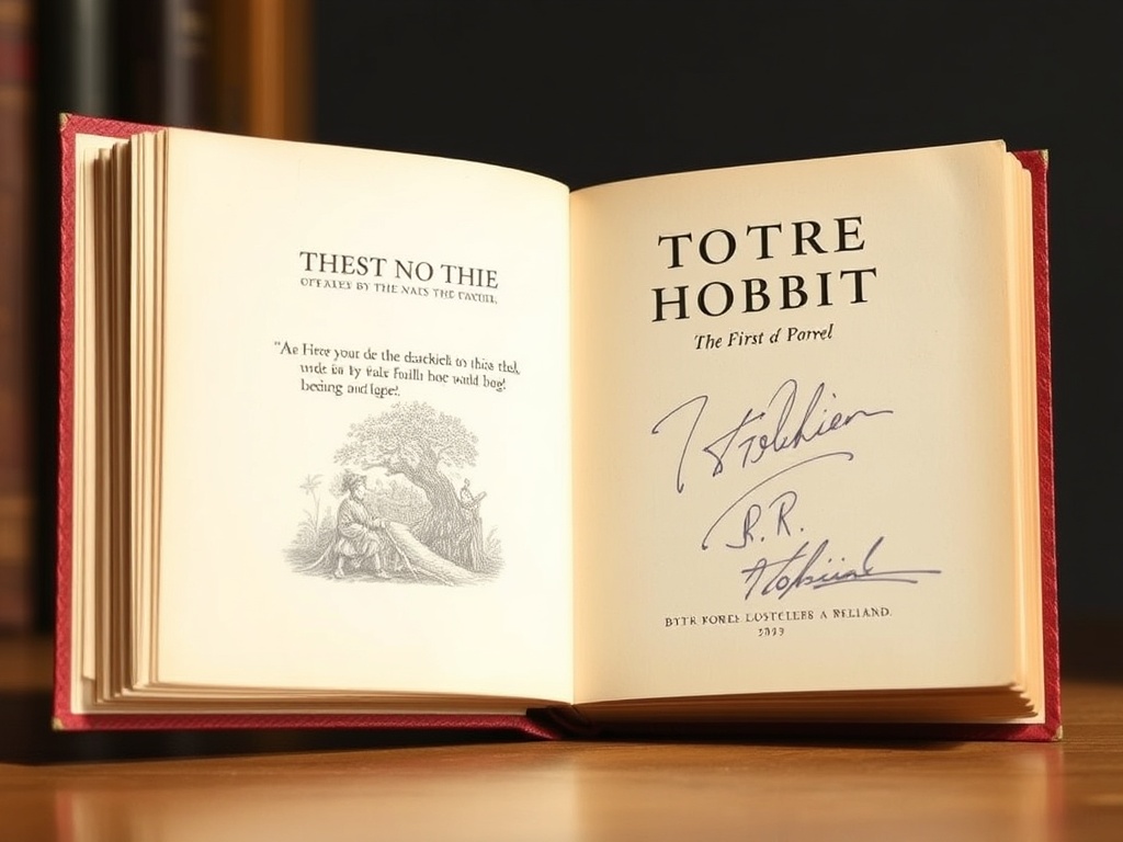 The Hobbit signed first edition with J.R.R. Tolkien's autograph