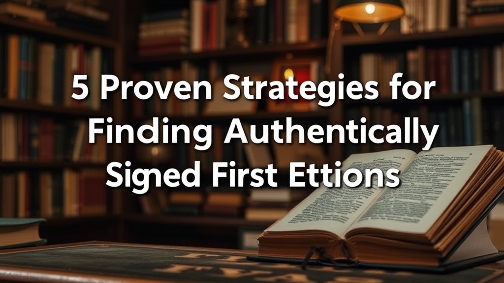 5 Proven Strategies for Finding Authentically Signed First Editions