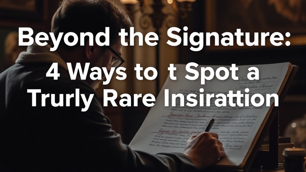 Beyond the Signature: 4 Ways to Spot a Truly Rare Inscription