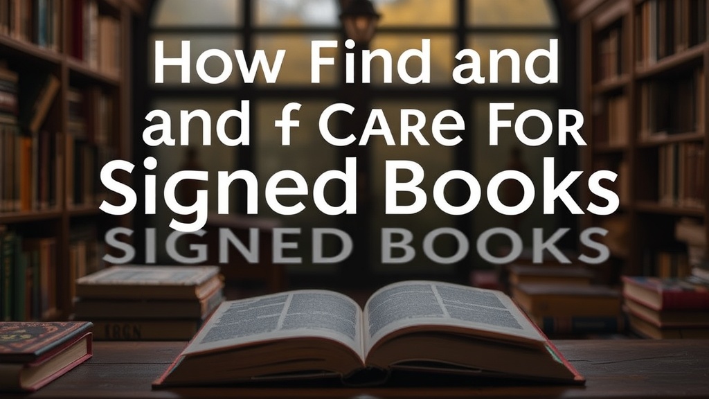 How to Find and Care for Signed Books: A Collector’s Guide