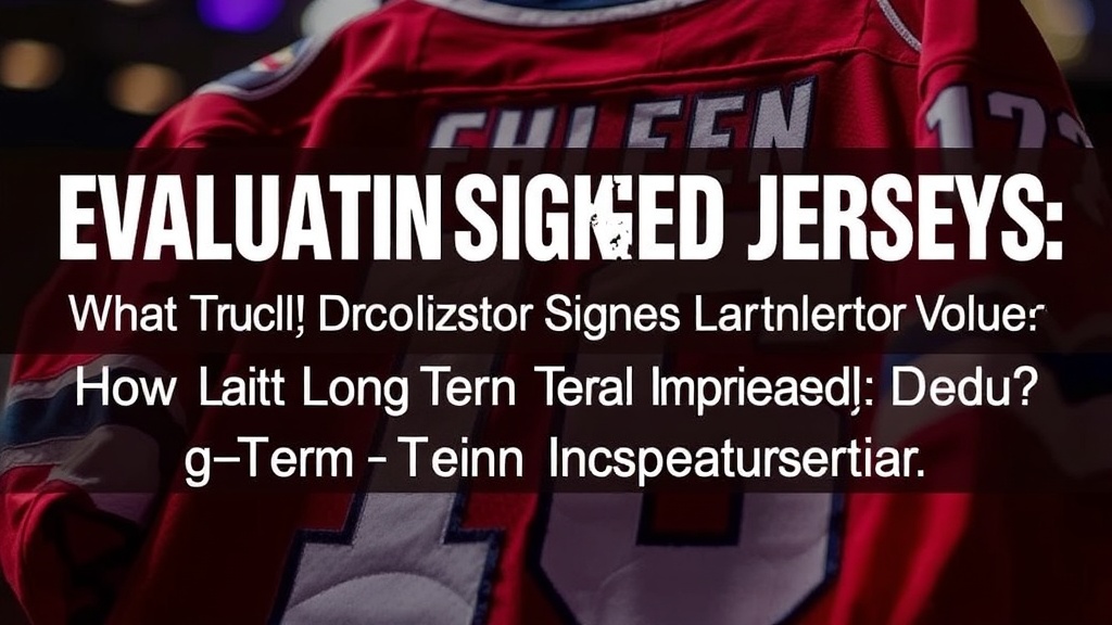 Evaluating Signed Jerseys: What Truly Drives Collector Value and Long-Term Appreciation?