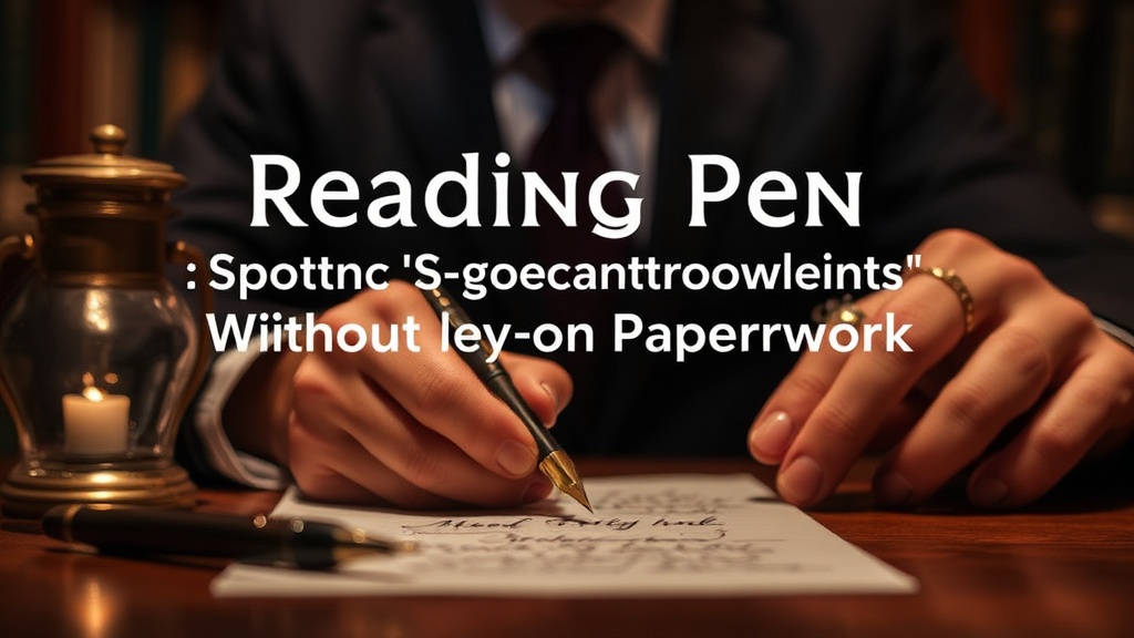 Reading the Pen: Spotting Genuine Autographs Without Relying on Paperwork