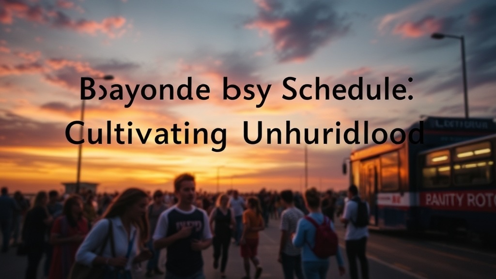 Beyond the Busy Schedule: Cultivating Unhurried Childhoods