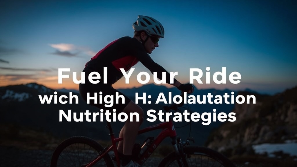 Fuel Your Ride with High-Altitude Nutrition Strategies