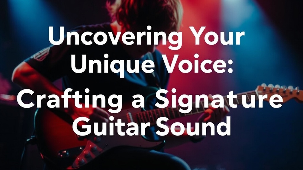 Uncovering Your Unique Voice: Crafting a Signature Guitar Sound