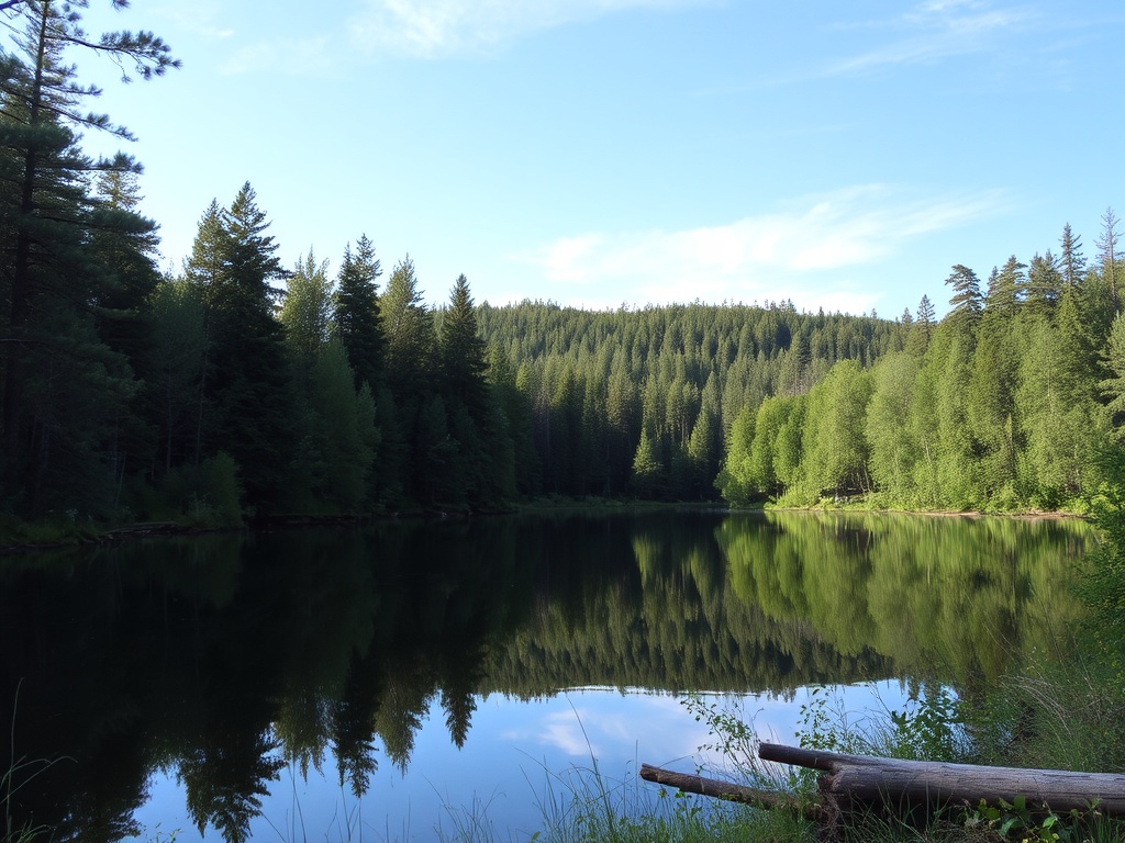 Beaver Lake quiet still water surrounded by greenery