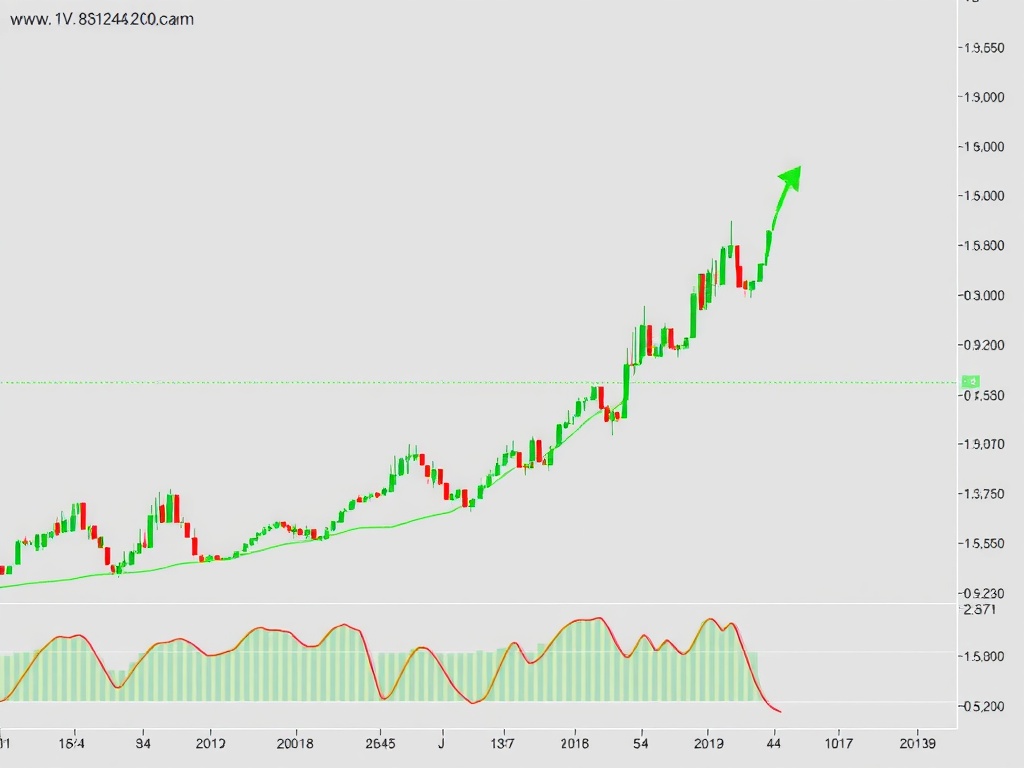 clean chart showing a breakout pattern with clear resistance line and strong upward move highlighted in green