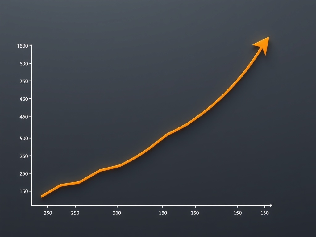 growing equity curve chart with steady upward progression representing disciplined scaling of trading capital