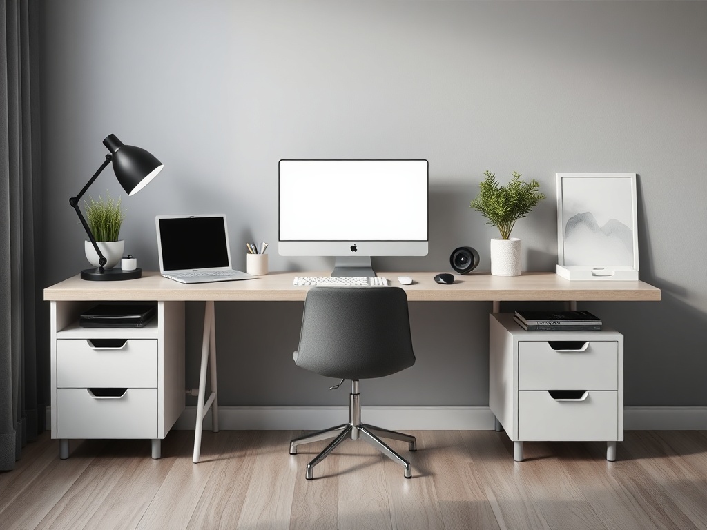 a minimalist desk with no distractions