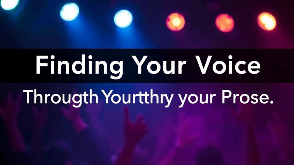 Finding Your Voice Through the Rhythm of Prose