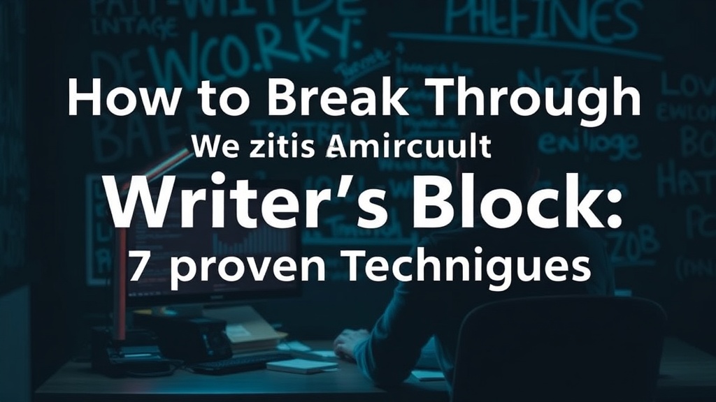 How to Break Through Writer's Block: 7 Proven Techniques