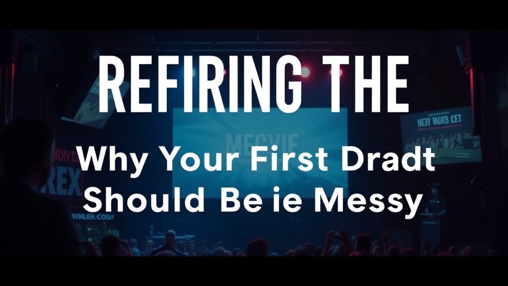 Refining the Rough Cut: Why Your First Draft Should Be Messy