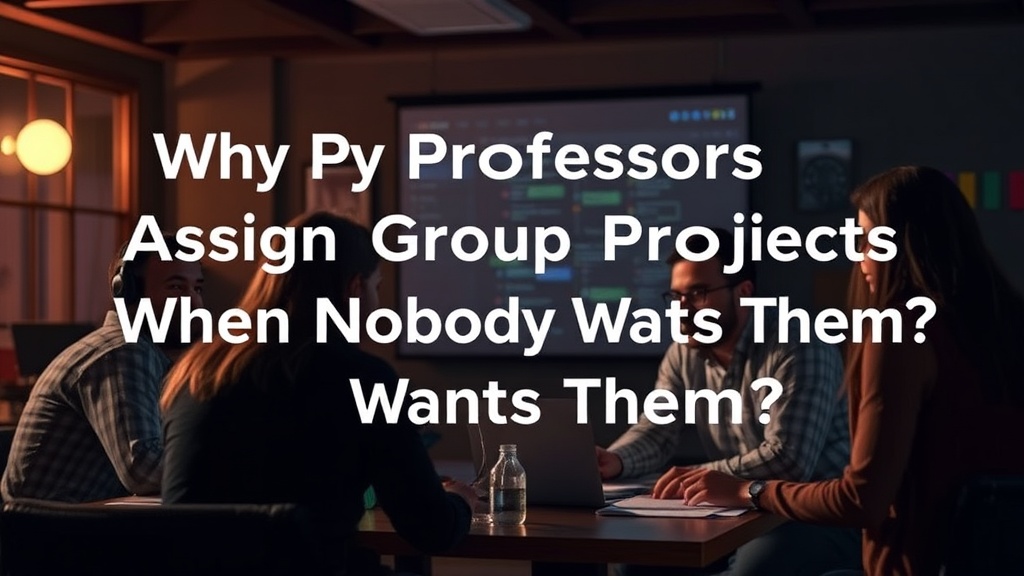 Why Do Professors Assign Group Projects When Nobody Wants Them?