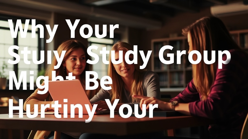 Why Your Study Group Might Be Hurting Your Grades