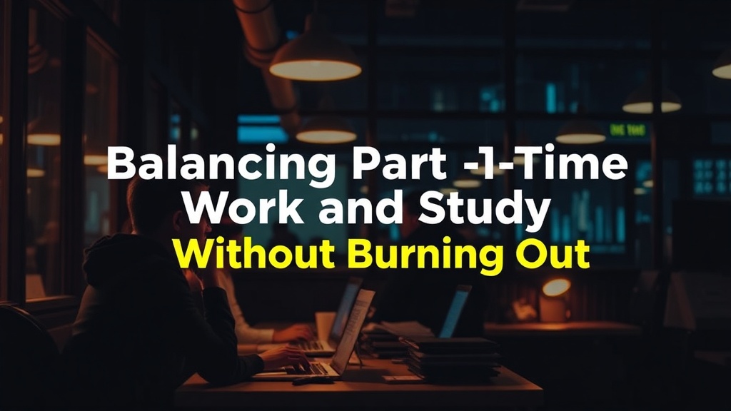 Balancing Part-Time Work and Study Without Burning Out