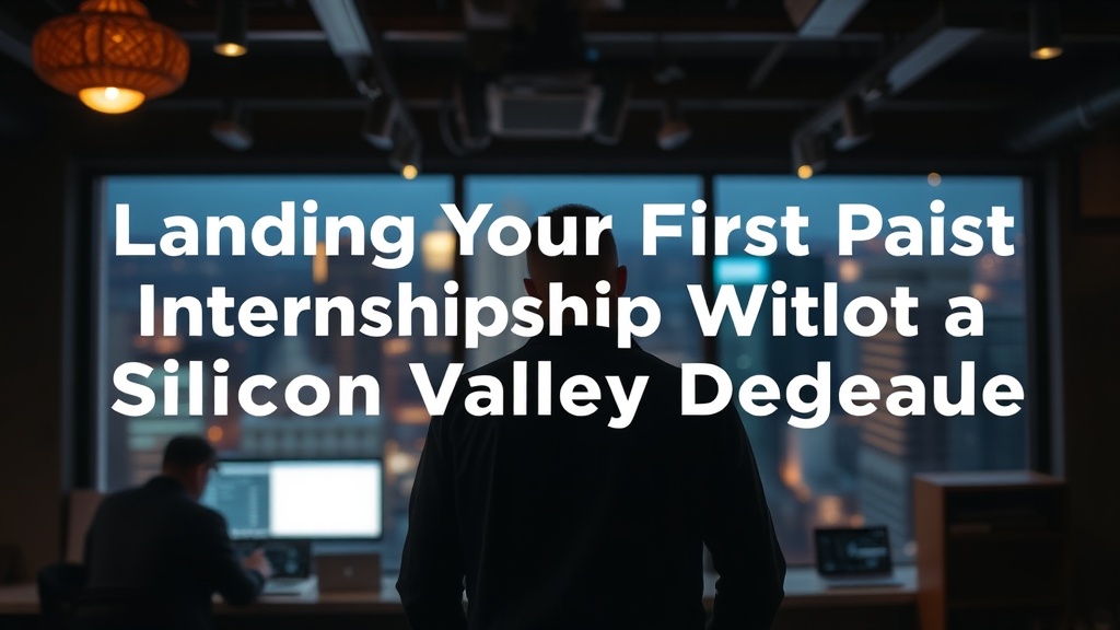 Landing Your First Paid Internship Without a Silicon Valley Pedigree