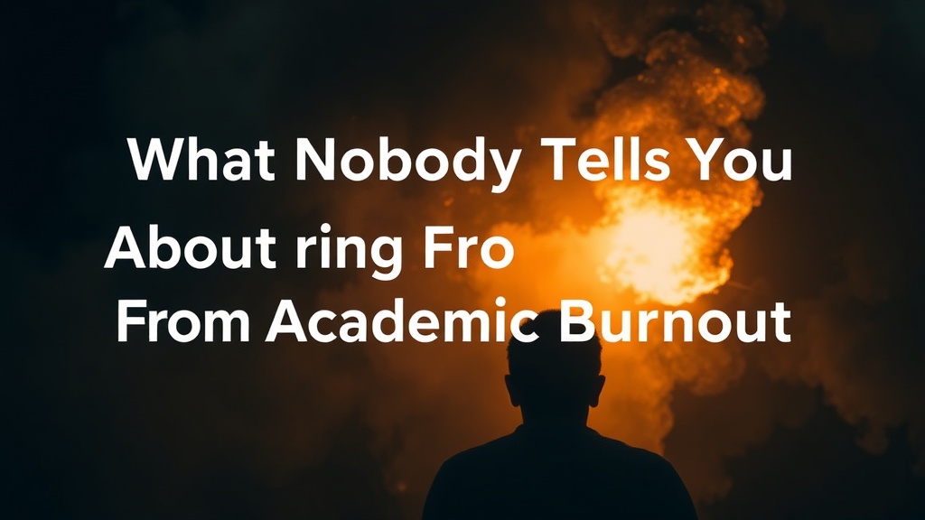 What Nobody Tells You About Recovering From Academic Burnout
