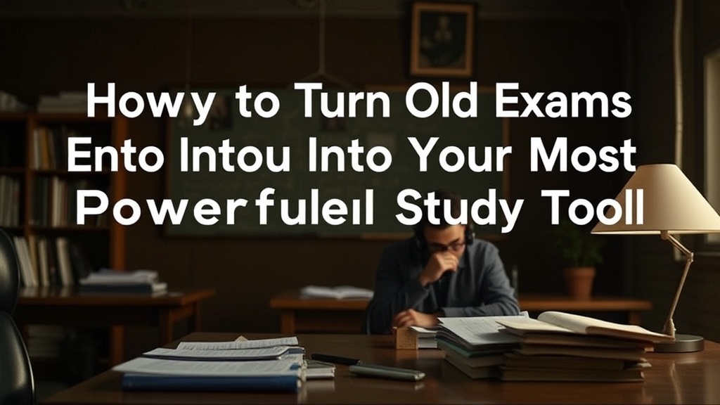 How to Turn Old Exams Into Your Most Powerful Study Tool
