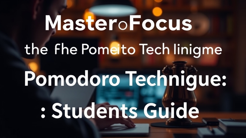 Master Focus with the Pomodoro Technique: A Student's Guide