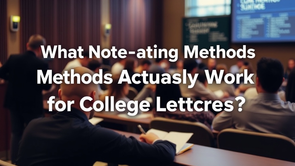 What Note-Taking Methods Actually Work for College Lectures?