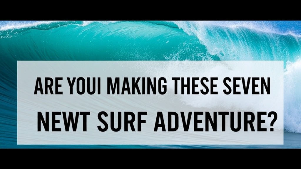 Are You Making These Seven Mistakes on Your Next Surf Adventure?
