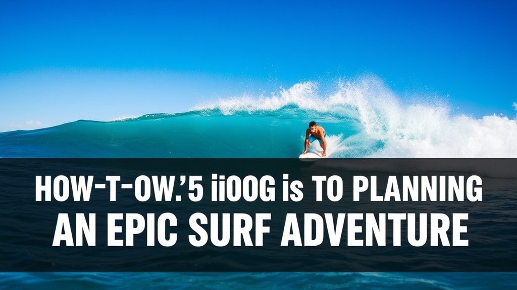 The Ultimate How-To Guide for Planning an Epic Surf Adventure
