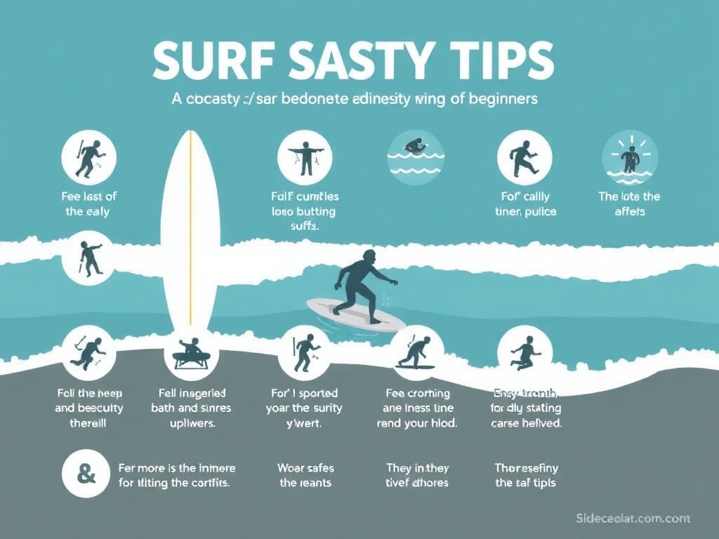 infographic of surf safety tips and etiquette for beginners