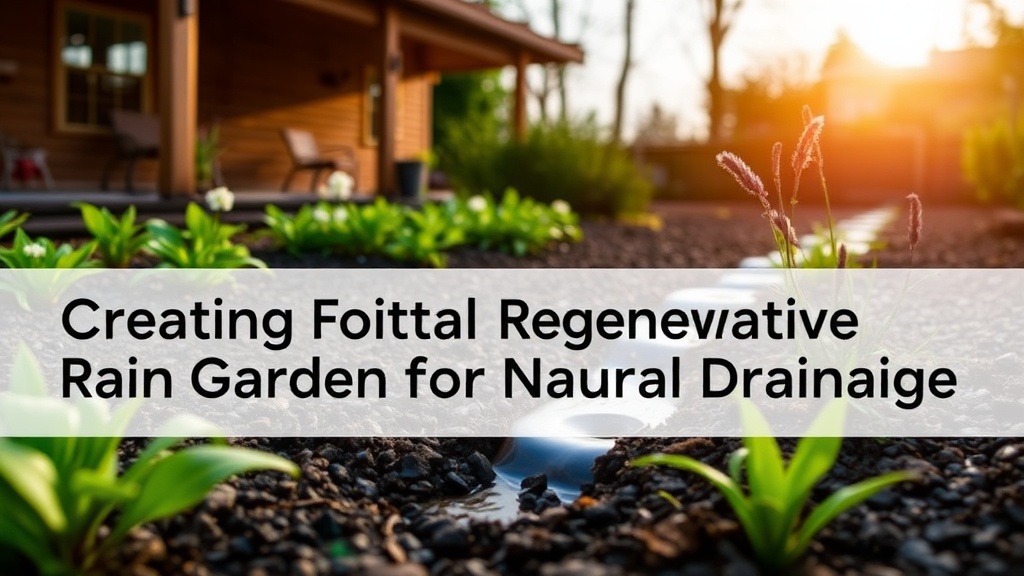 Creating a Regenerative Rain Garden for Natural Drainage