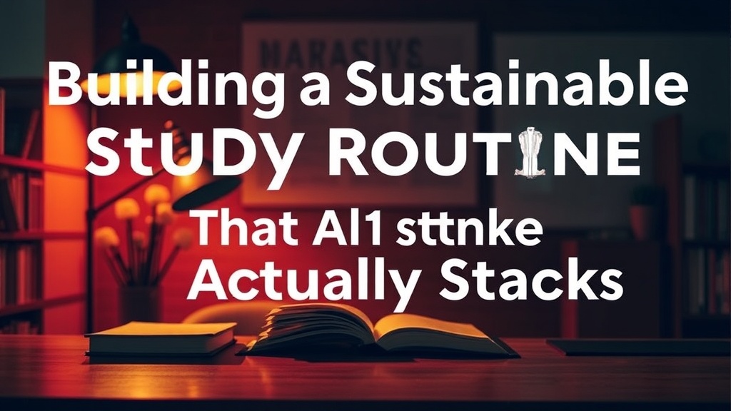 Building a Sustainable Study Routine That Actually Sticks