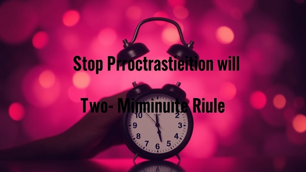 Stop Procrastinating With the Two-Minute Rule