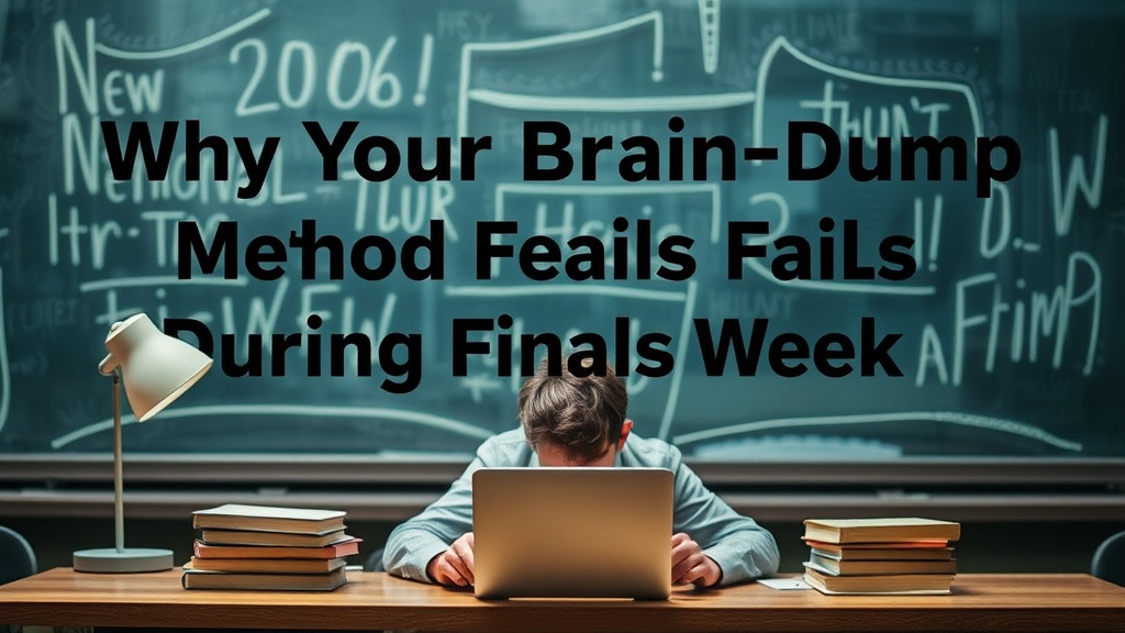 Why Your Brain-Dump Method Fails During Finals Week