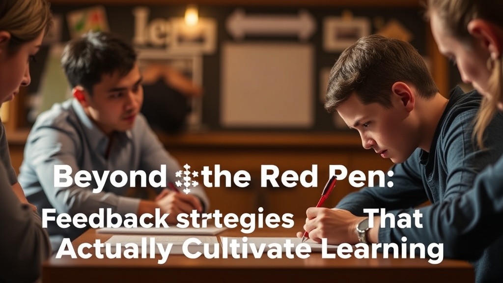Beyond the Red Pen: Feedback Strategies That Actually Cultivate Learning