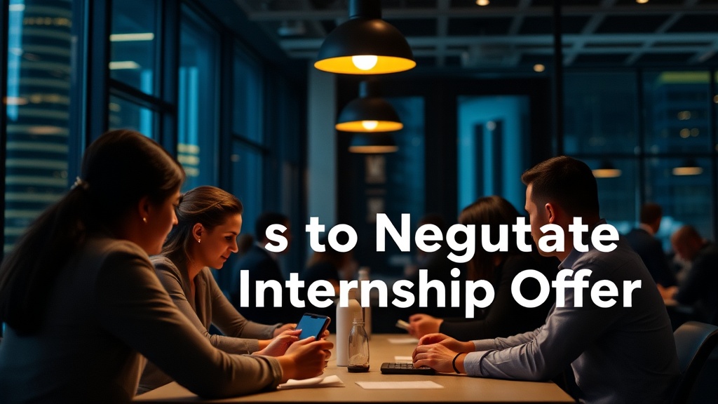 Smart Ways to Negotiate Your First Internship Offer
