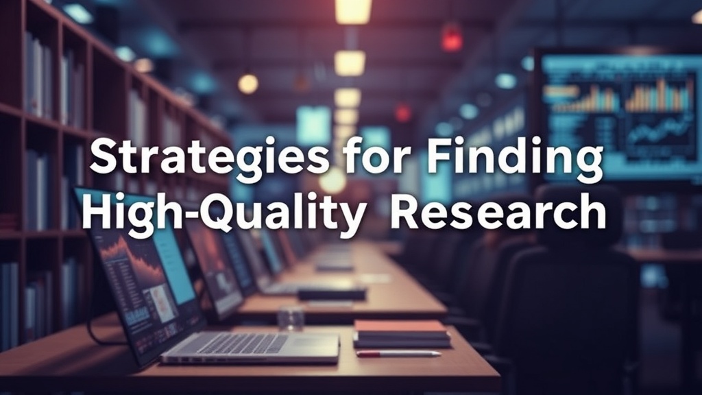 Strategies for Finding High-Quality Research Sources