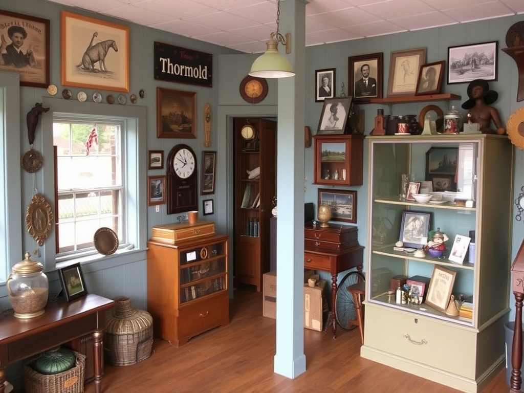 a cozy museum in Thorold, showcasing vintage items and photographs