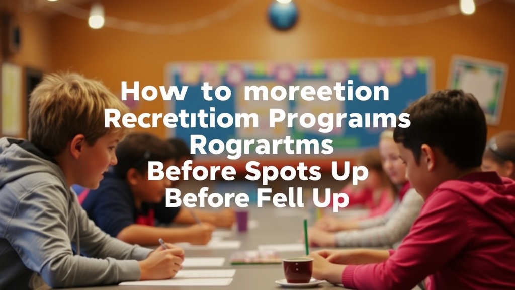 How to Register for Thorold Recreation Programs Before Spots Fill Up