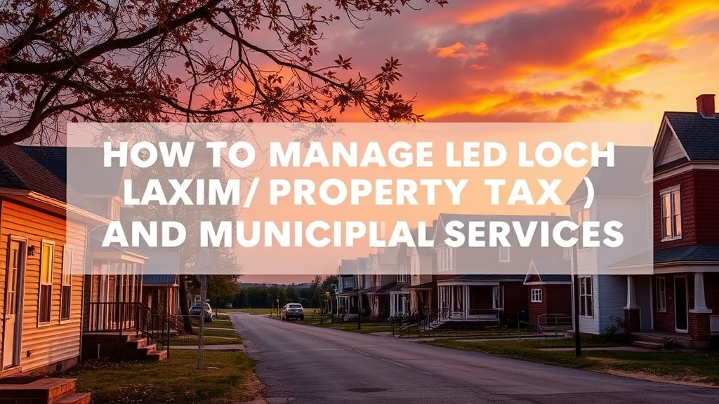 How to Manage Local Property Tax and Municipal Services in the Thousand Islands Region