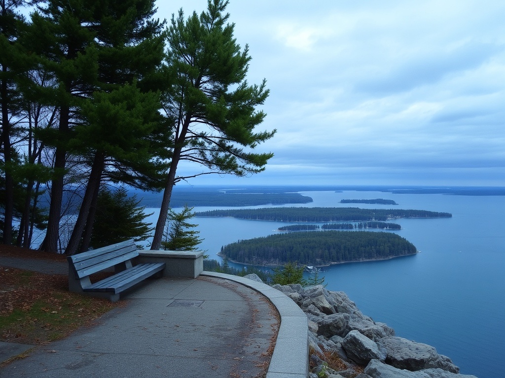 empty roadside lookout Thousand Islands peaceful no people simple scenic view Ontario