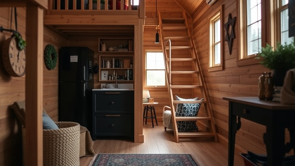 How to Build DIY Hidden Storage Under Your Tiny Home Stairs