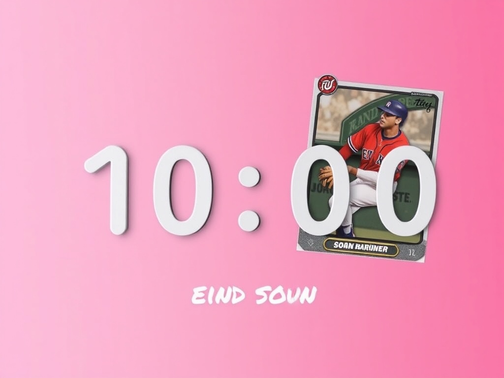 online auction countdown timer with trading card listing ending soon