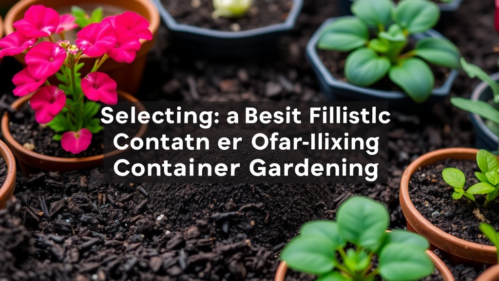 Selecting the Best Soil Mixes for Container Gardening
