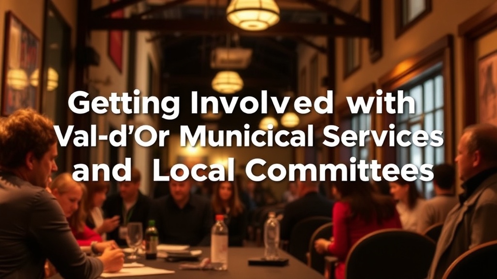 Getting Involved with Val-d'Or Municipal Services and Local Committees