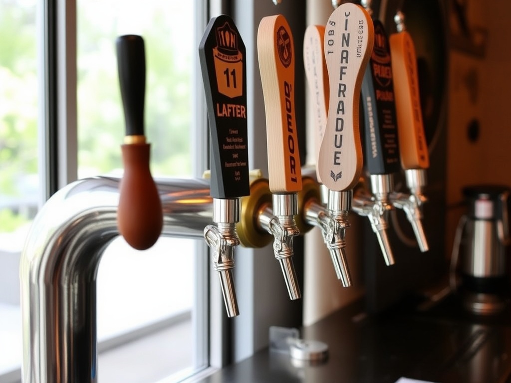 craft beer on tap at Microbrasserie L'Interdite