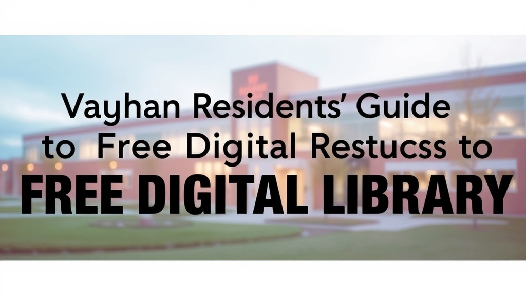 Vaughan Residents' Guide to Free Digital Library Resources