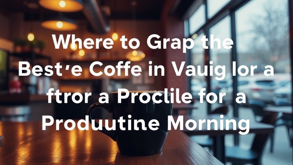 Where to Grab the Best Coffee in Vaughan for a Productive Morning