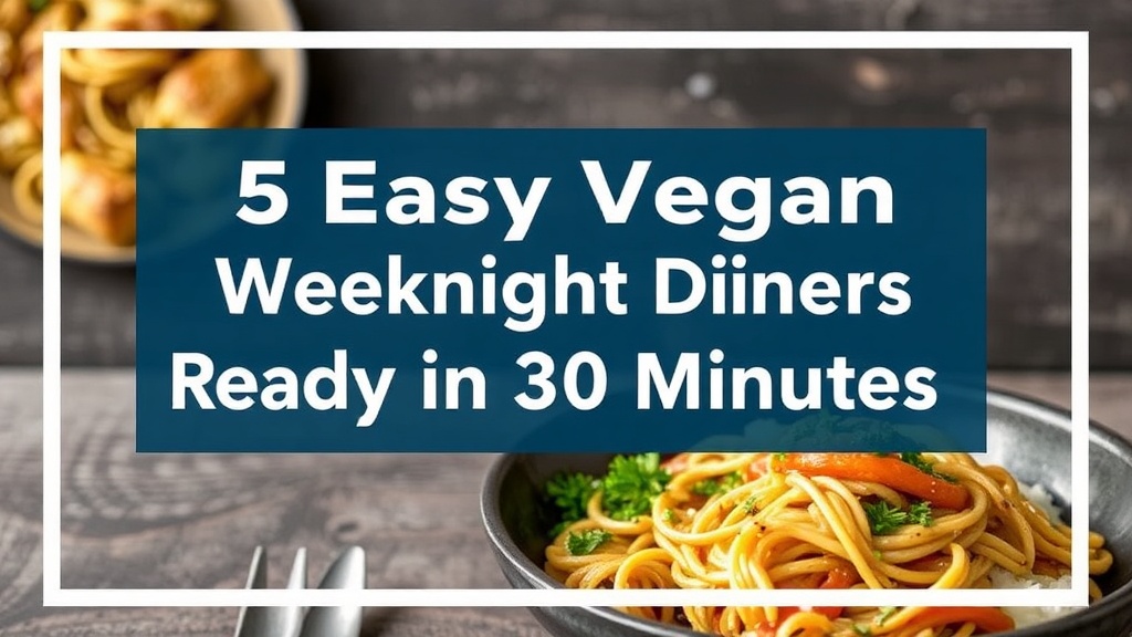 5 Easy Vegan Weeknight Dinners Ready in 30 Minutes
