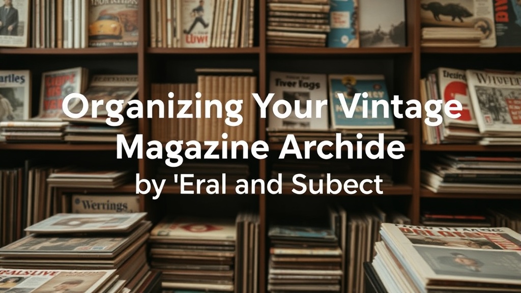 Organizing Your Vintage Magazine Archive by Era and Subject
