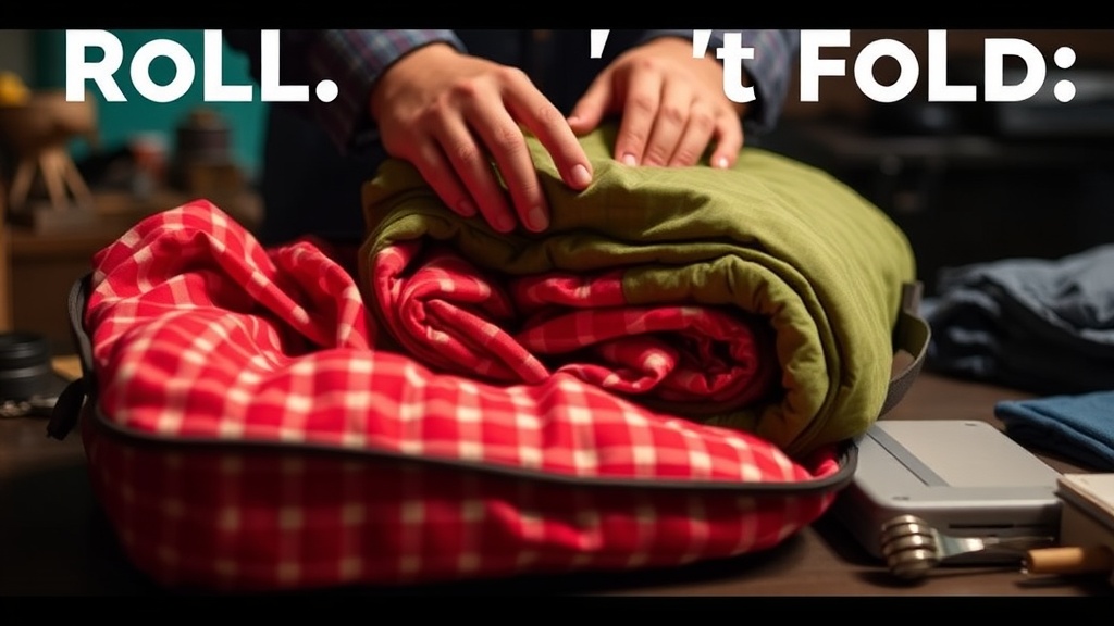 Roll, Don't Fold: The Space-Saving Packing Hack