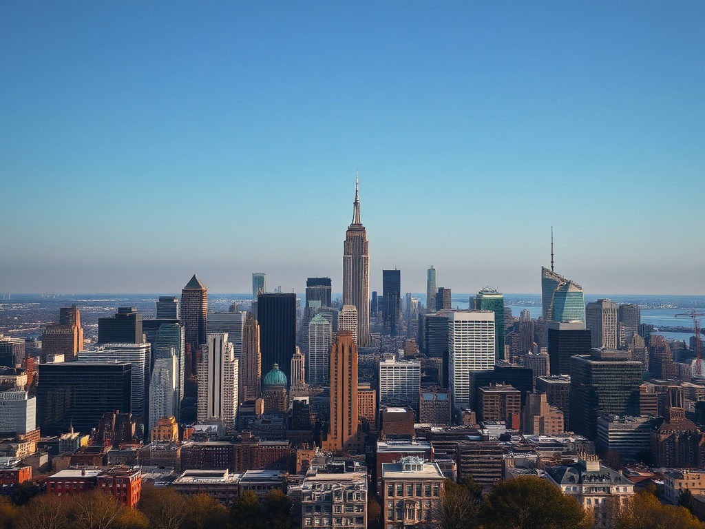 city skyline transitioning from unfamiliar to familiar through repeated visits, visual storytelling of comfort