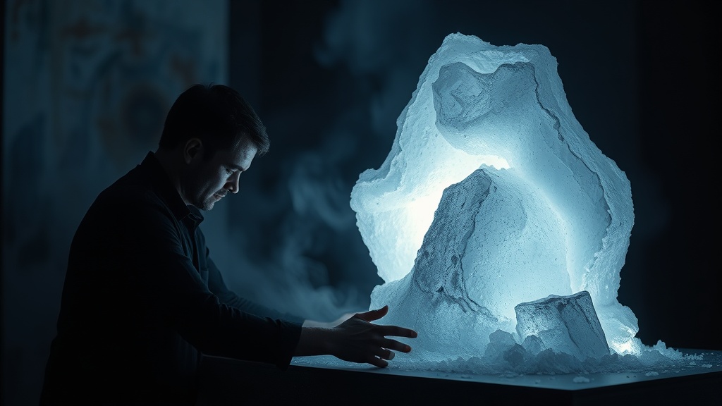 Sculpting Light with Salt and Ink